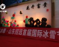 招远横掌文化院冰雕展「赛北冰雕」
