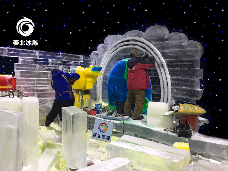 室内冰雕展施工流程详解「赛北冰雕」